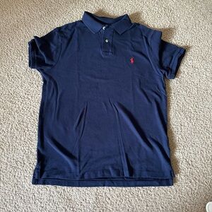 Ralph Lauren Blue Polo Shirt Classic Knit